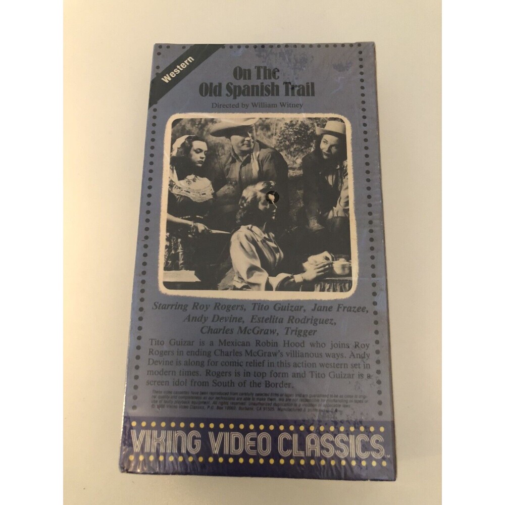 On The Old Spanish Trail -Viking Video 1 VHS Roy Rogers NEW Sealed Vintage